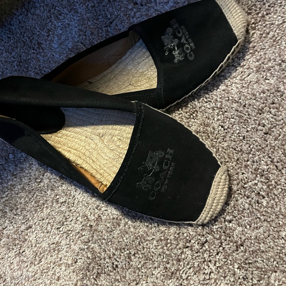 Suede Coach flats